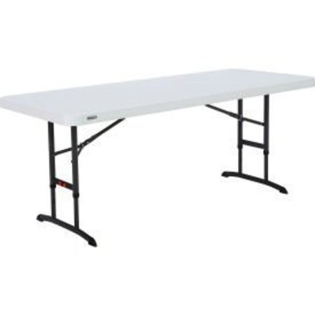 Lifetime    Commercial Adjustable Height Folding Table, 30"" x 72"", Almond -  GLOBAL EQUIPMENT, 80565